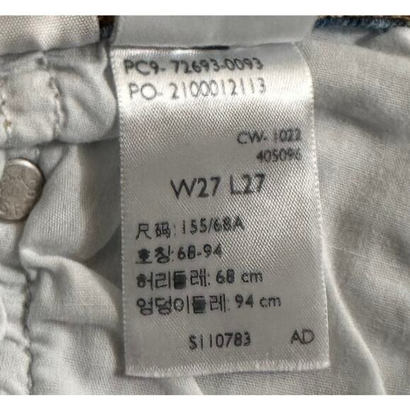 Levi's Premium New Women's Ribcage Straight Ankle Distressed Jeans Sz 27 Casual - Picture 10 of 11